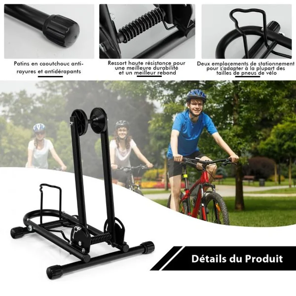 Support Pliable de Rangement pour Vélo pour Vélo de 60,9 cm 66 cm 68,5 cm VTT 700 C et Vélo de Route Noir