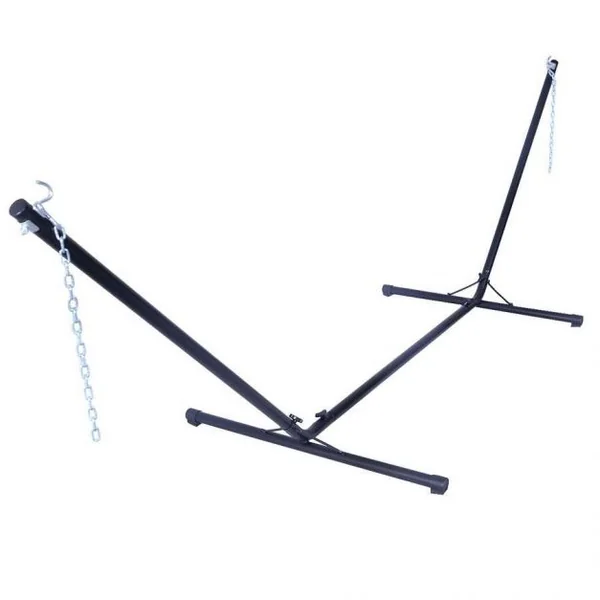Support pour Hamac en Métal Support pour Balancelle et Chaises Suspendues Capacité 150kg, 324x104,5x108cm, Noir