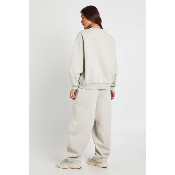 Survêtement Sweat-shirt à Détails de Coutures et Jogging Ample