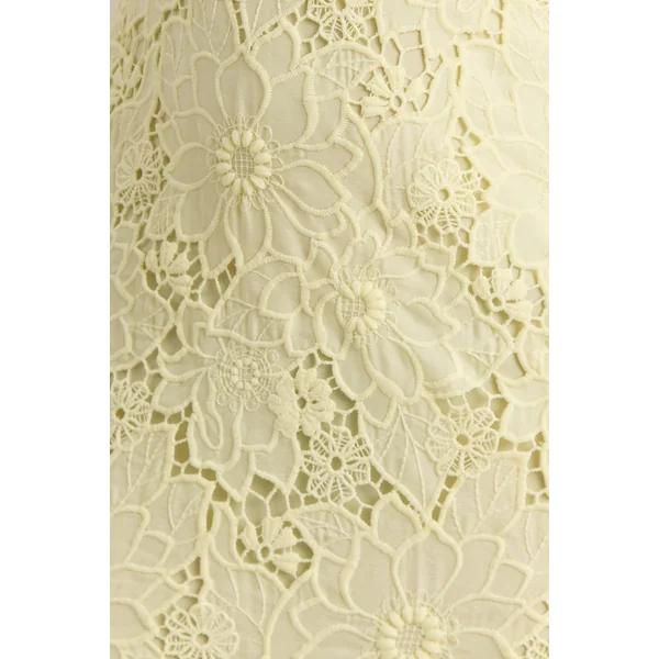 Suzie | Robe longue bandeau en dentelle citron