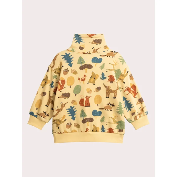 Sweat beige imprimé animaux de la forêt pour garçon - Soins Bébé Naturels & Produits Maman Après Naissance