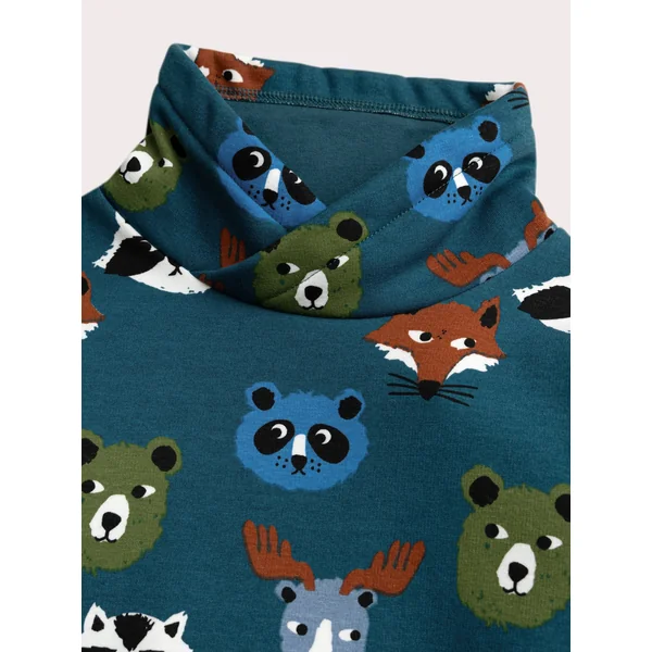 Sweat bleu imprimé en molleton doublé chaud - Soins Bébé Naturels & Produits Maman Après Naissance