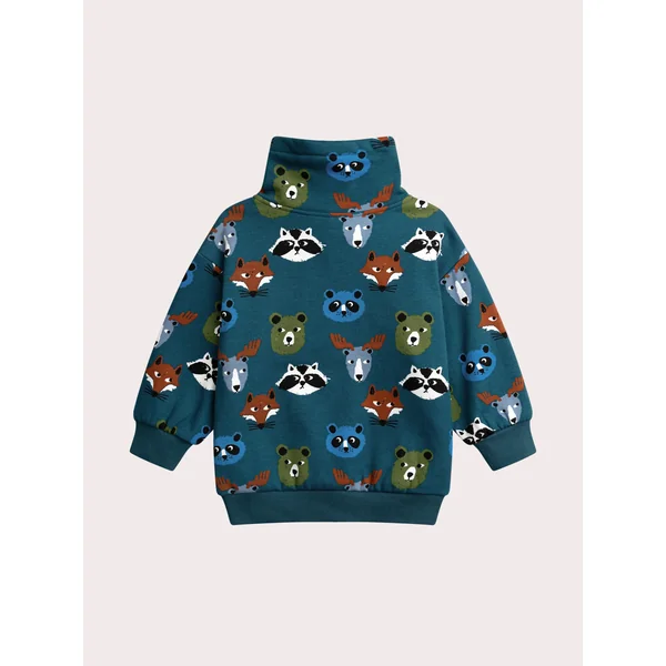 Sweat bleu imprimé en molleton doublé chaud - Soins Bébé Naturels & Produits Maman Après Naissance