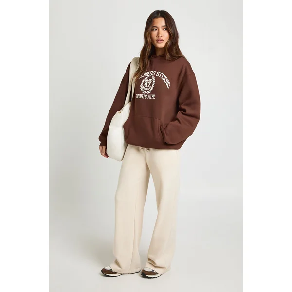 Sweat à Casynthétiqueche Oversize Imprimé Wellness Studio