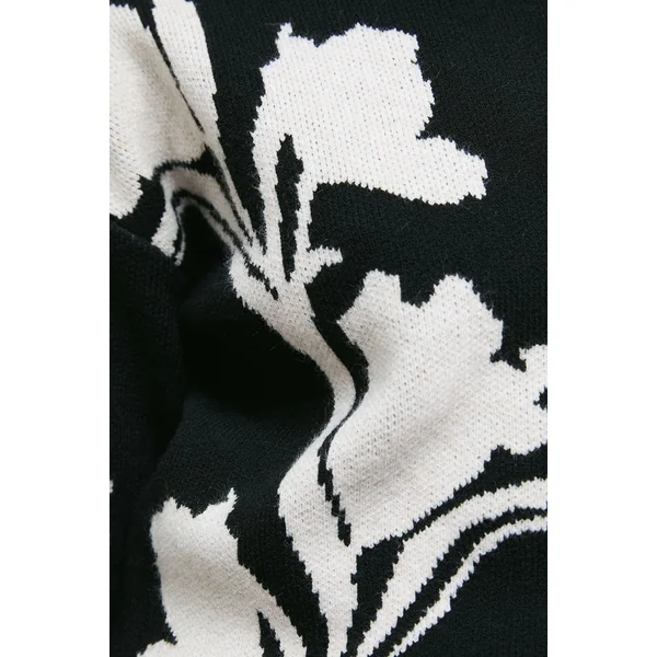 synthétiquell Col Rond à Motif Jacquard Floral
