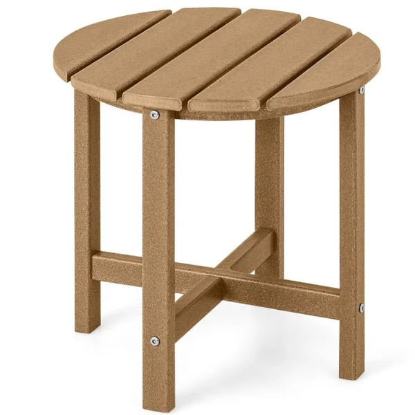 Table Basse de Jardin en HDPE Anti-UV Charge max.:100 KG Table d’Appoint Intérieur Extérieur Noir/Café/Gris/Blanc