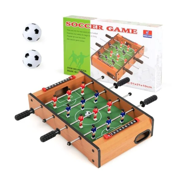 Table de Baby-foot avec 12 Figurines 2 Panneaux de Score 2 Balles Inclus pour Adulte Enfants 51 x 31x 10 CM