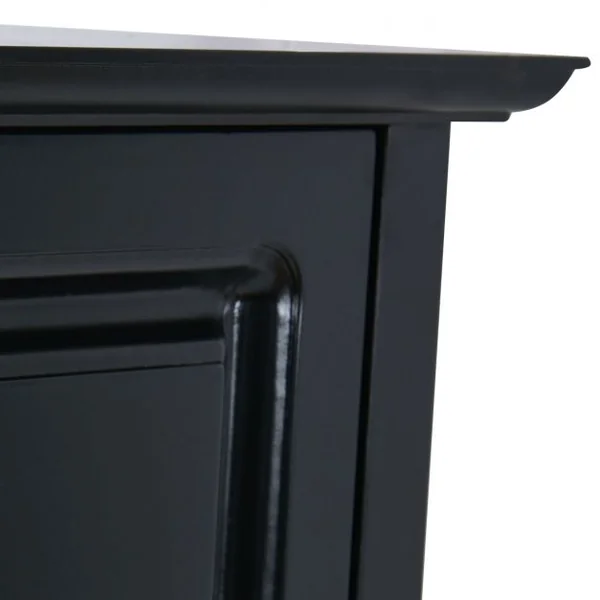 Table de chevet Table d'appoint Table de salon avec 1 tiroir en bois et 1 étagère ouverte, MDF, 46 x 40 x 71 cm, Noir