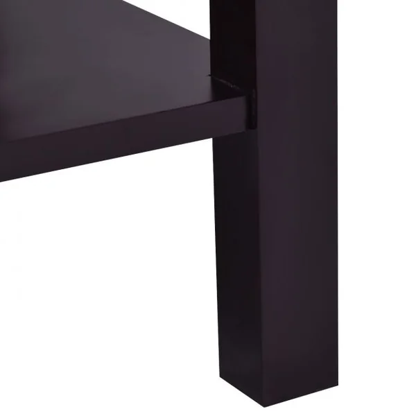 Table de Chevet Table de Nuit Contemporain avec 1 Tiroir de Rangement MDF Brun