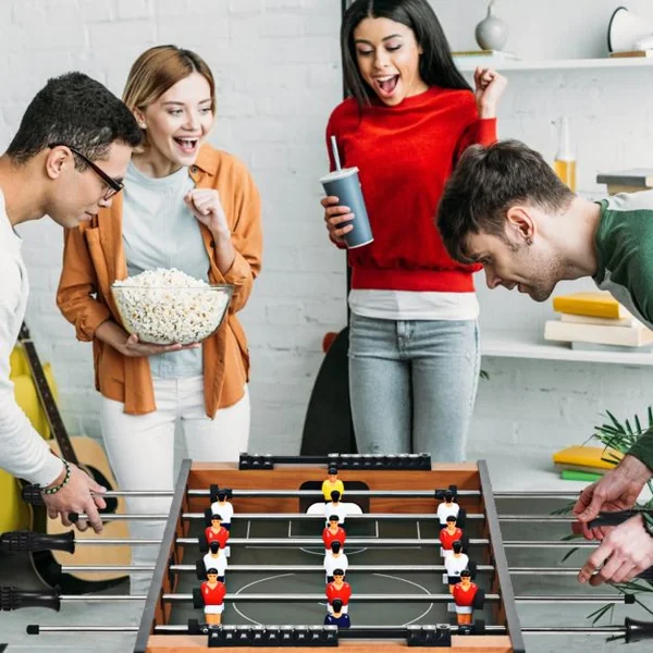 Table de Jeux Multifonction 4 en 1 Baby-foot Air Hockey Billard Tennis de Table 81 x 43 x 30,5 cm