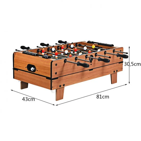 Table de Jeux Multifonction 4 en 1 Baby-foot Air Hockey Billard Tennis de Table 81 x 43 x 30,5 cm