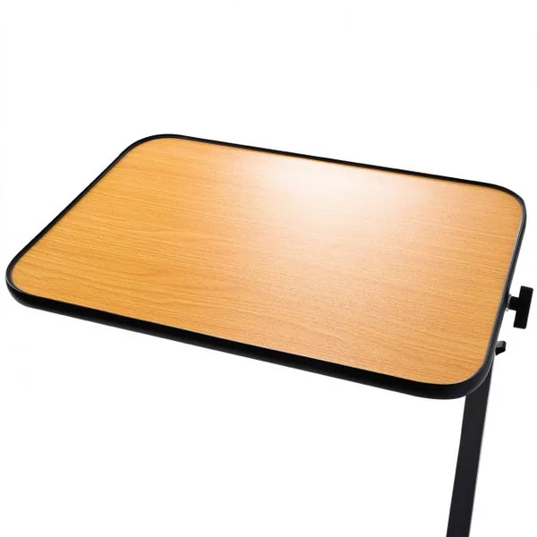 Table multifonction pliable Tablette inclinable à roulettes pour ordinateur Capacité 23 kg, 64.5x41.5x72-100cm, Naturel