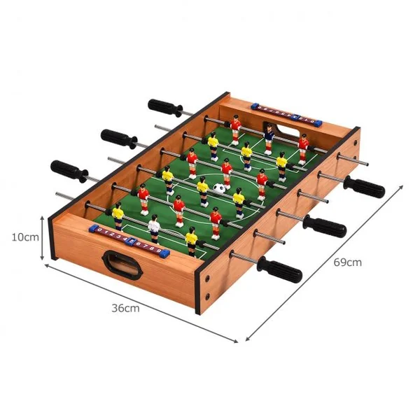 Table Multi-jeux 2 en 1 Table avec Plateau de Baby-foot et de Hockey avec Accessoires Idéale pour Activités 69x36x10cm