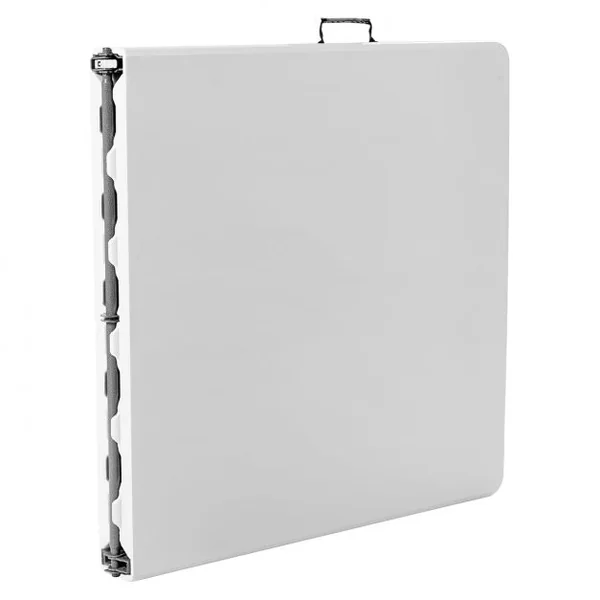 Table Pliante de Camping Table Pliable pour Pique-nique Table Extérieure en Acier HDPE, 153x74x74cm, Blanc