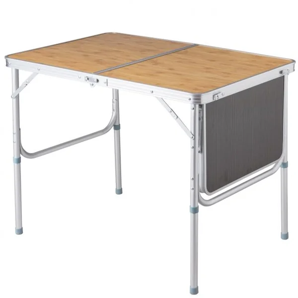 Table Pliante de Camping Valise Portable 90 x 60 x 70cm Cadre en Aluminium