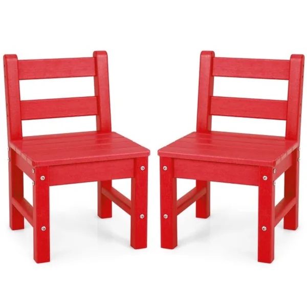 Table pour Enfants en PEHD anti-Décoloration pour Intérieur / Extérieur 64,5 x 64,5 x 51 cm (L x l x H) Rouge