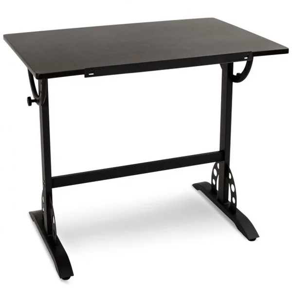 Table à dessin Table d'architecte Table de travail Bureau d'art Bureau étudiant, inclinaison réglable, 90x60x78 cm, noir