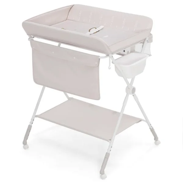Table à Langer Bébé Pliante 4 en 1 avec Récipient d'Eau 4 Plaques de Protection Hauteurs Réglables 4 Roues Universelles Bleu