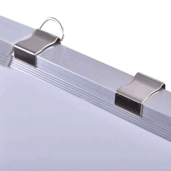 Tableau Blanc Effaçable à sec Surface Magnétique Cadre Aluminium 2 Aimants 3 Stylos tampon 90*60CM, 70*50CM, 60*40CM, 50*35CM