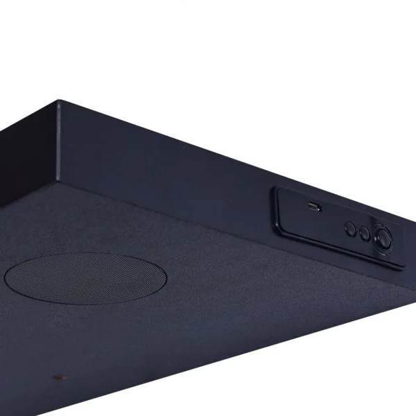 Tablette Murale avec Enceinte Audio Bluetooth Étagère Murale en Bois de Mdf Collé et Pvc 120x235x38cm Noir