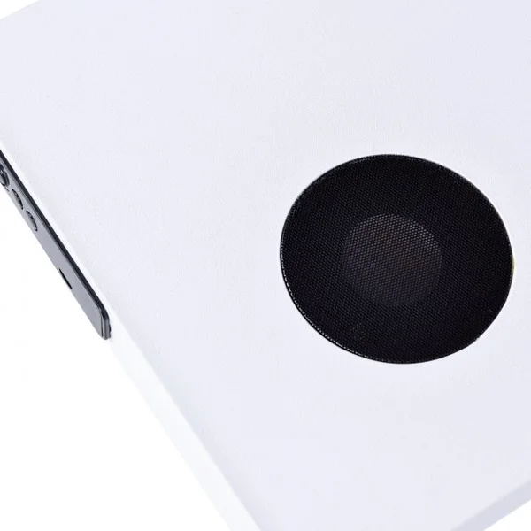 Tablette Murale avec Enceinte Audio Bluetooth Étagère Murale en Bois de Mdf Collé et Pvc 80x235x38cm Noir