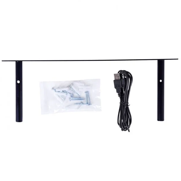 Tablette Murale avec Enceinte Audio Bluetooth Étagère Murale en Bois de Mdf Collé et Pvc 80x235x38cm Noir