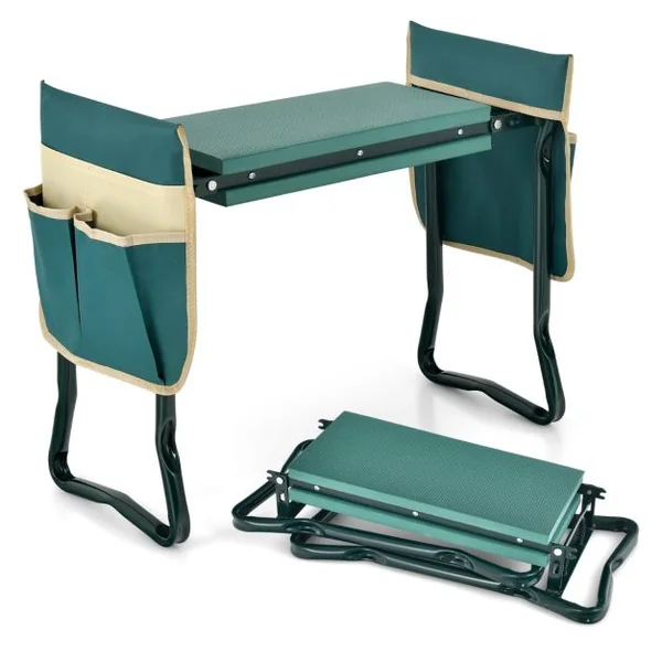 Tabourets de Jardinage Pliable avec Coussin EVA Charge 150KG