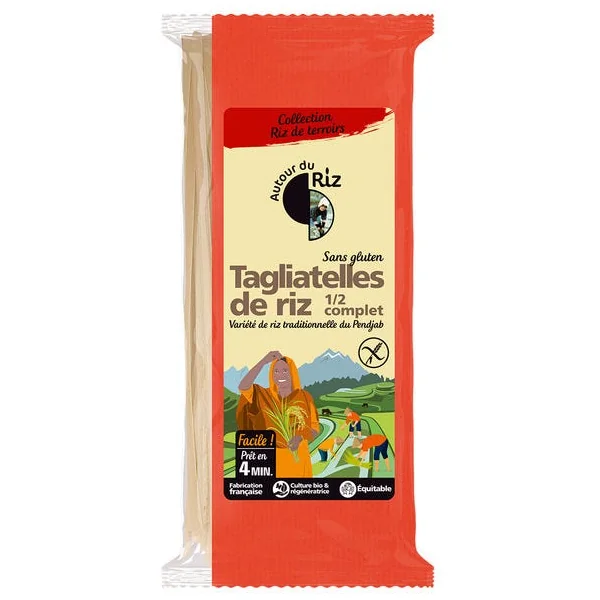 Tagliatelles thaïes de riz 1/2 complet 400g