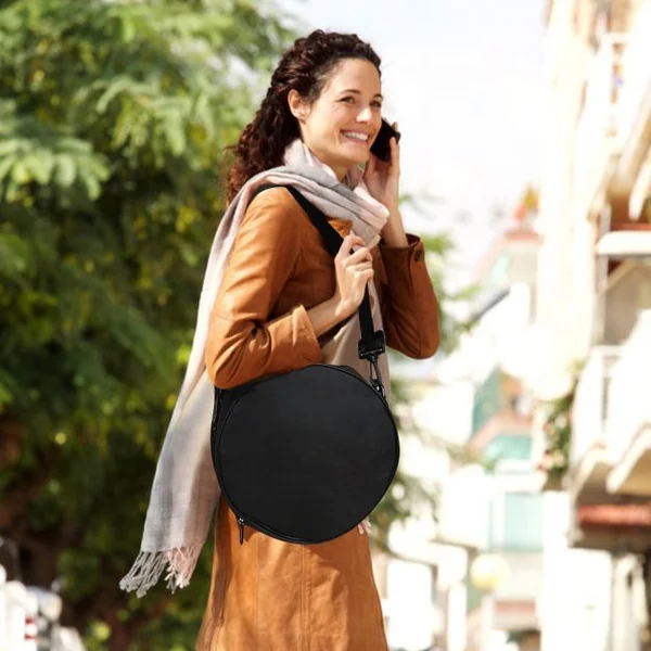 Tambour à Main 8 Tons 10 Pouces pour Musicothérapeutes, Pratique du Yoga avec Accessoires en Acier 26x13,5 cm Noir
