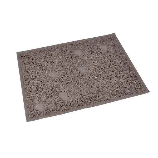 Tapis d'alimentation animaux rectangle taupe