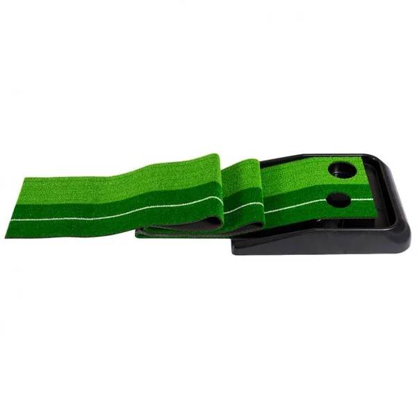 Tapis de Golf Putting mat portable Tapis de golf pour putting, 2 trous de 8.5/6.5 cm, Tapis en caoutchouc, 250x30x9cm