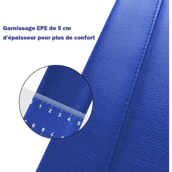 Tapis de Gymnastique Pliable 4 Plis Matelas de Fitness Portable pour Fitness Yoga et Sport 300 x 120 x 5 cm Bleu+Jaune