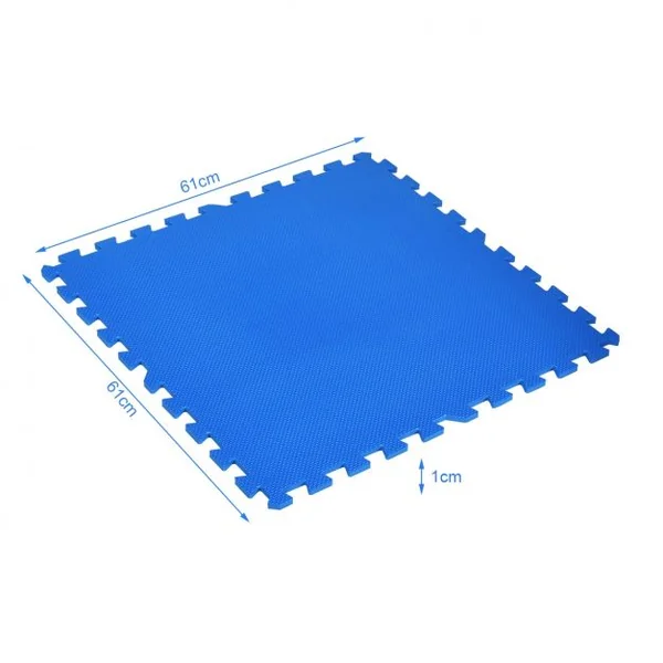 Tapis de Jeu Tapis Puzzle en Mousse EVA Résistante pour Enfants 12 Pièces Carrées Combinables 61x61x1cm Multicolore