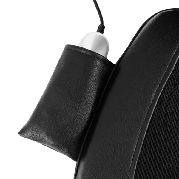 Tapis de massage avec 8 boules rotatives 3D têtes de massage chaleur infrarouge 3 puissances adaptateur secteur / voiture