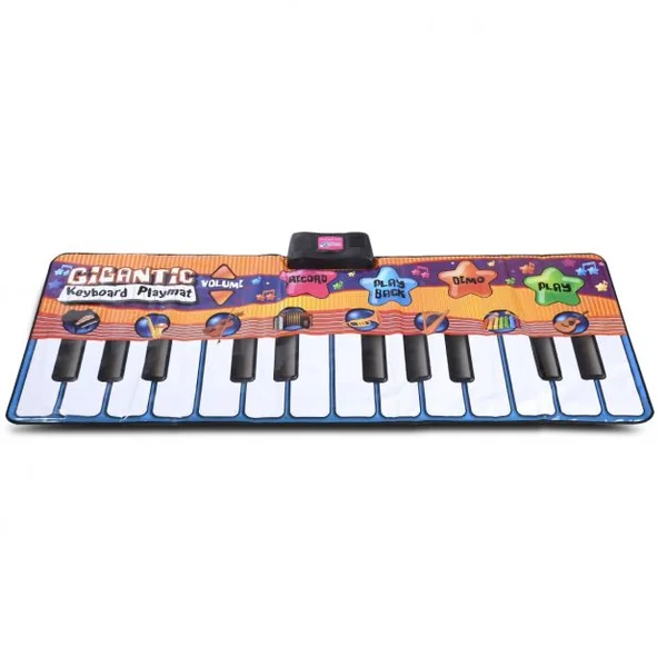 Tapis de Piano Musical à 24 Touches pour Enfants Tapis Danse Évolutif Pliable en ABS Polyester Éponge, 180x74cm
