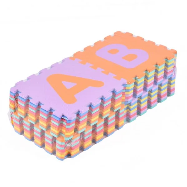 Tapis de sol pour enfants 36 pcs en mousse EVA Tapis de jeu Tapis puzzle 10 chiffres 26 lettres, pièce de 30 x 30 x 1 cm