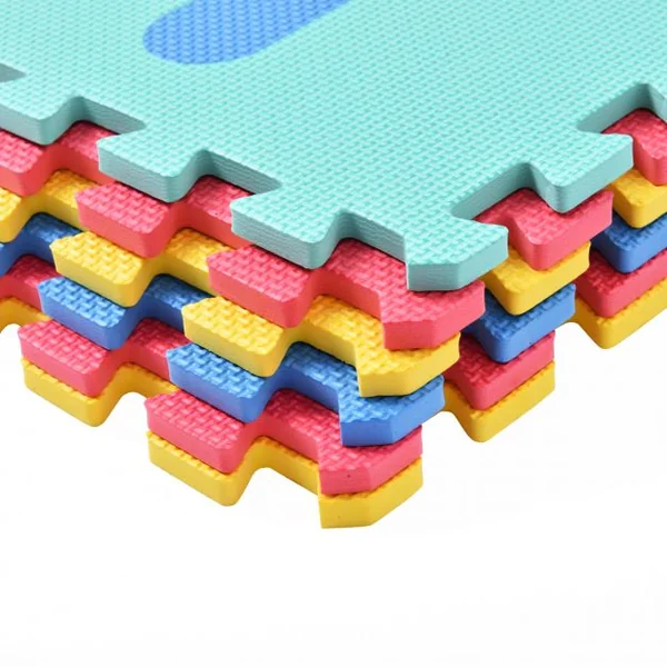 Tapis de sol pour enfants 36 pcs en mousse EVA Tapis de jeu Tapis puzzle 10 chiffres 26 lettres, pièce de 30 x 30 x 1 cm