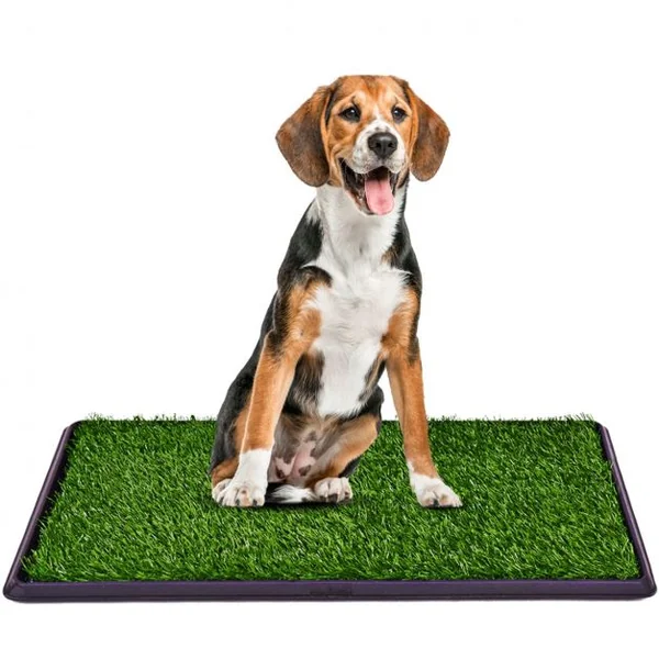 Tapis de toilettes pour chien Matelas d'entraînement en fausse pelouse portable pour les besoins des animaux, 51 x 76 cm