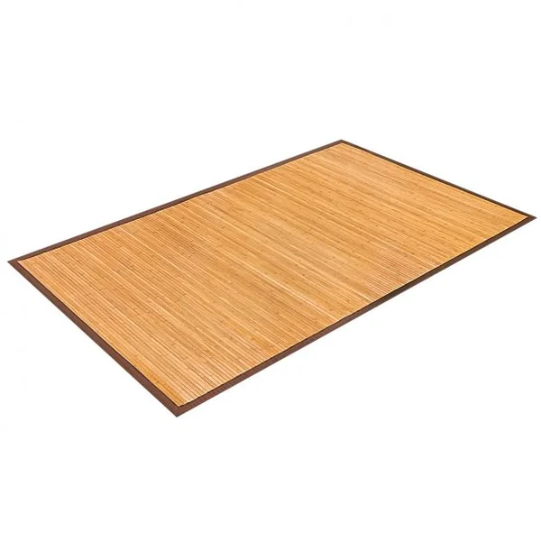 Tapis en Bambou Naturel pour Salle de Bain ou Salon Confortable, 100% en Bambou Naturel, 150x240cm, Marron et Naturel