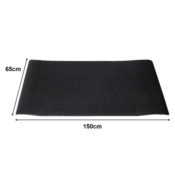 Tapis pour appareils de fitness Tapis multifonction pour sport, en PVC imperméable et ignifuge, 150 x 65 x 0,4 cm, Noir