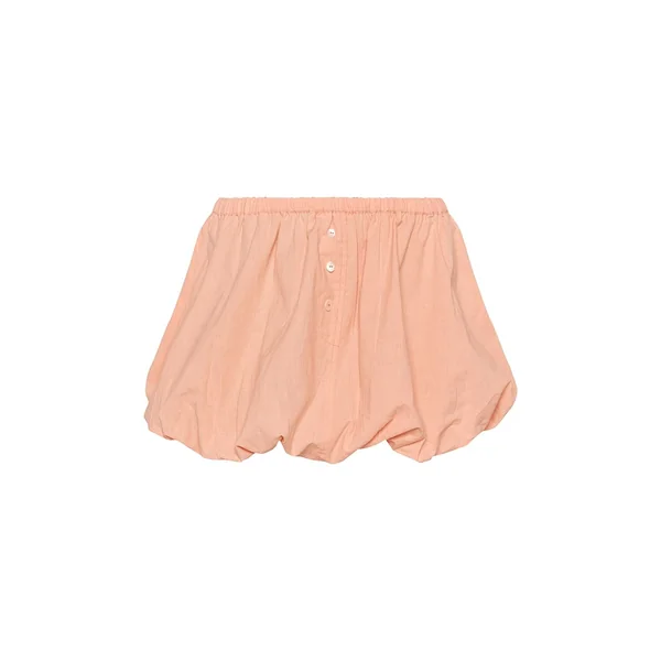Taupe Jupe Mini En Coton Pêche À Volants Ensemble Coordonné