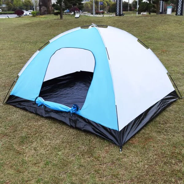 Tente de camping Tente de pêche Tente dôme Tente instantanée en PE, Sac de transport, 70-210x240x130 cm, Bleu et violet