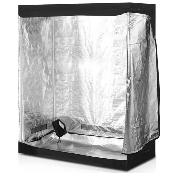 Tente de Culture Hydroponique pour Plante 120x60x150cm Fait en Tissu Oxford avec Sangles Réglables