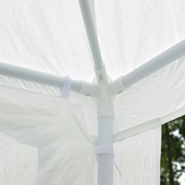 Tente de jardin Tonnelle Tente de fête Tente de réception avec fenêtres, Pliable, en PP-PE-acier, 300x600x250cm, Blanc