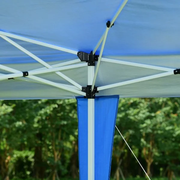Tente de Réception Pavillon Pliable Chapiteau Imperméable 3m x 6 m avec Grand Espace pour Activités en plein air Mariage Blanc