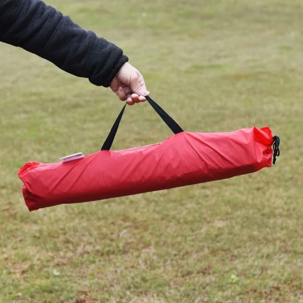 Tente imperméable de camping pour 2 personnes Tente de camping familiale pliante sac de transport, 200x120x95cm, Rouge