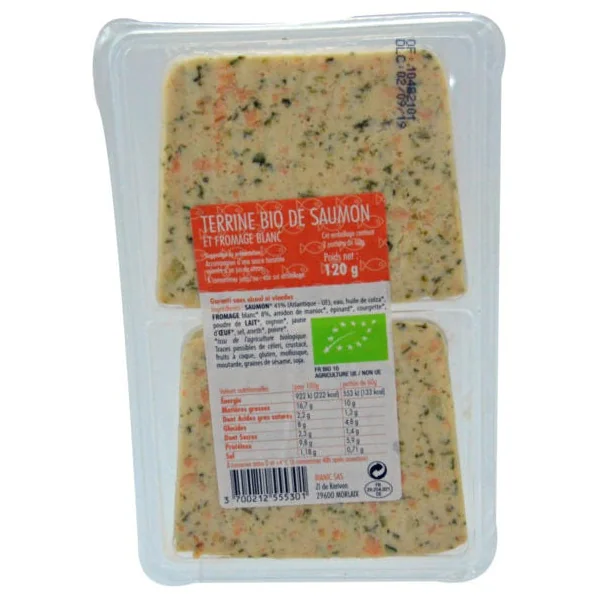 Terrine de saumon et fromage blanc 2x60g