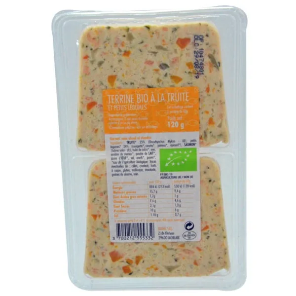 Terrine à la truite et petits légumes 2x60g