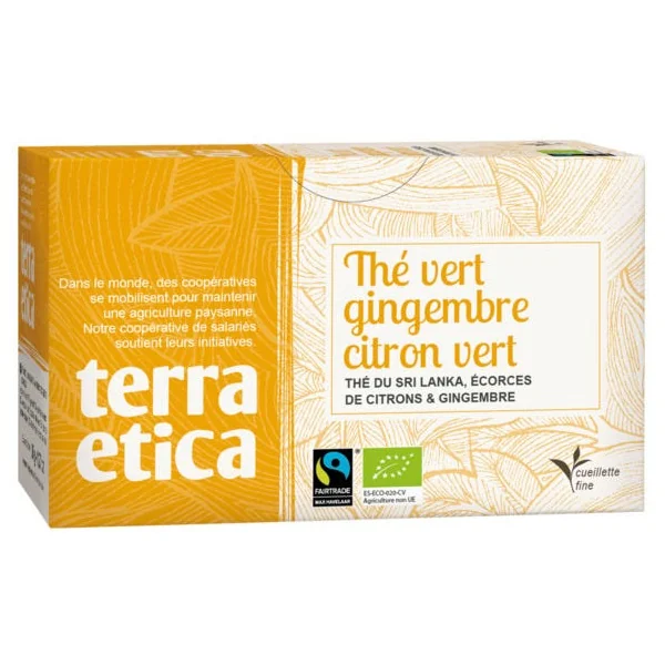 Thé vert gingembre citron vert