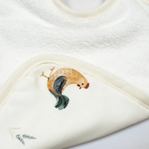 Tie-up cotton bib, Gallina hen